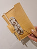 ARTIST FOLIO pouch in Natural with hair on hide tab