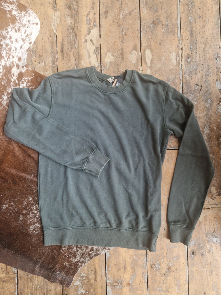Dark green MODERN GOODS organic cotton sweatshirt