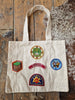 Canvas Tote with American Patches #2