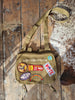 Army surplus canvas satchel with American Patches