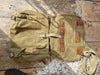 Army surplus canvas satchel with American Patches