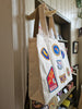 Canvas Tote with American Patches