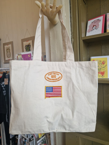 Canvas Tote with American Patches #3