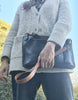 VAN DER ROHE bag in Cinder Black with Coloured Tabs