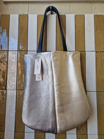 Moloko Metallic  leather tote bag
