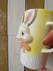 Vintage Bunny tall mug with pink bow