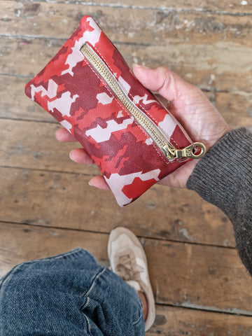 Squish! The perfect compact leather zipper mini purse
