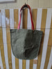 TOTELY SHOPPER in Olive with scarlet straps