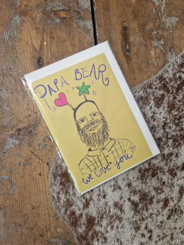 Papa Bear we love you Greetings Card