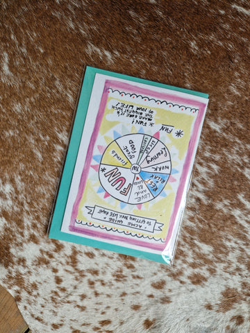 Fun Pie Chart Greetings Card