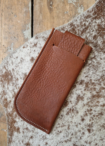 Spectacles//Sunglasses case in Chestnut brown