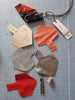 Key cloches - leather key fobs in assorted colours and finishes