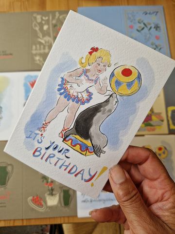 Greetings card: It's your Birthday Seal
