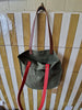 TOTELY SHOPPER in Olive with scarlet straps