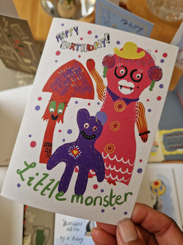 Happy Birthday Little Monster Greetings Card
