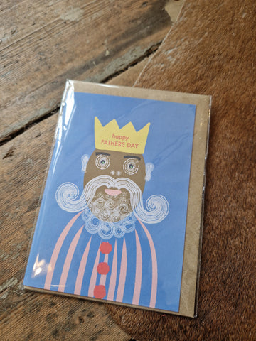 Happy Father's Day King crown Greetings Card