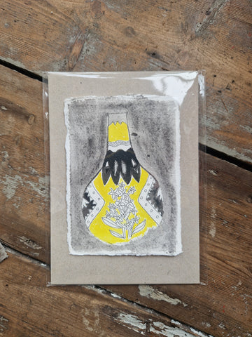 Original Art- Vase 1 yellow black