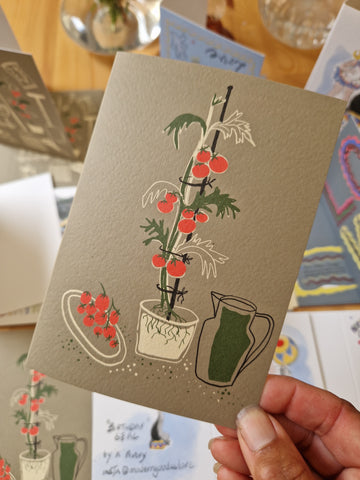 Tomato Plant Greetings Card