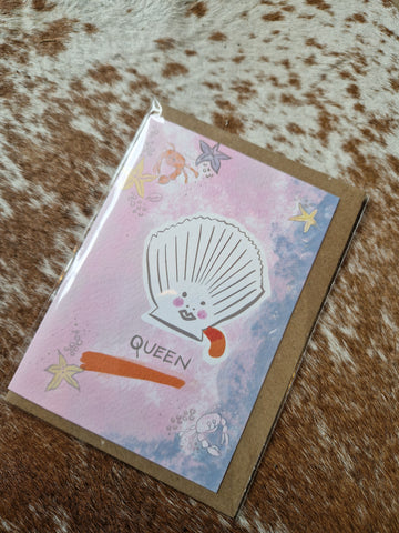 Queen Scallop Greetings Card