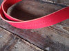 TOTELY BUCKET in BEIGE canvas and scarlet red shoulder straps
