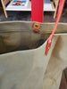 TOTELY BUCKET - OLIVE with SCARLET straps