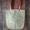 TOTELY SHOPPER in Olive with scarlet straps