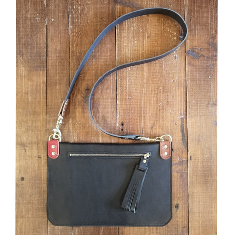 VAN DER ROHE bag in Cinder Black with Coloured Tabs